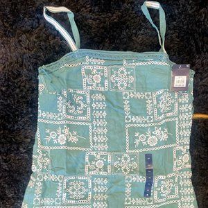 Lucky Brand Linen Knitted Detail Tunic